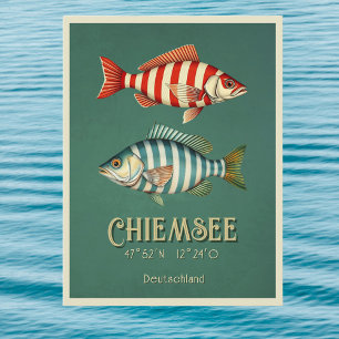 Chiemsee Chiem Deutschland Fischerei Postkarte