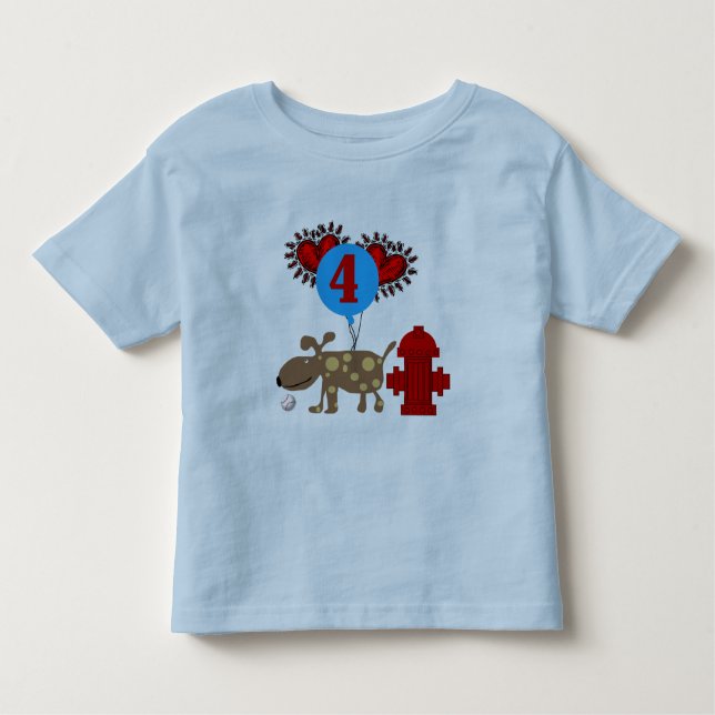 Chien 4th Birthday Tshirts et cadeaux (Devant)