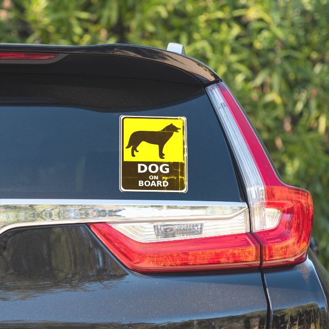 Chien à bord autocollant (Côté voiture)