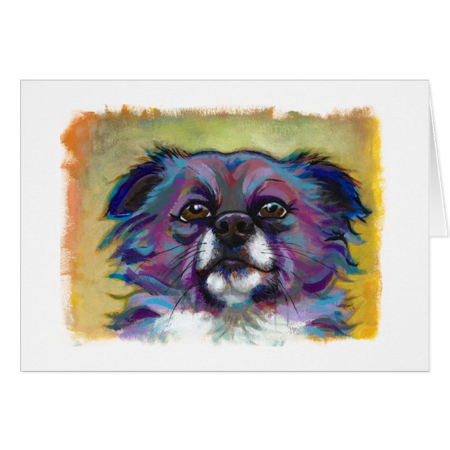 Chien adorable d'art de peinture de chiwawa - (Devant horizontal)