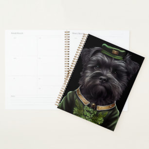 Chien Affenpinscher en Robe de la Saint Patrick