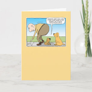 Chien amusant à l'ombre Carte d'anniversaire