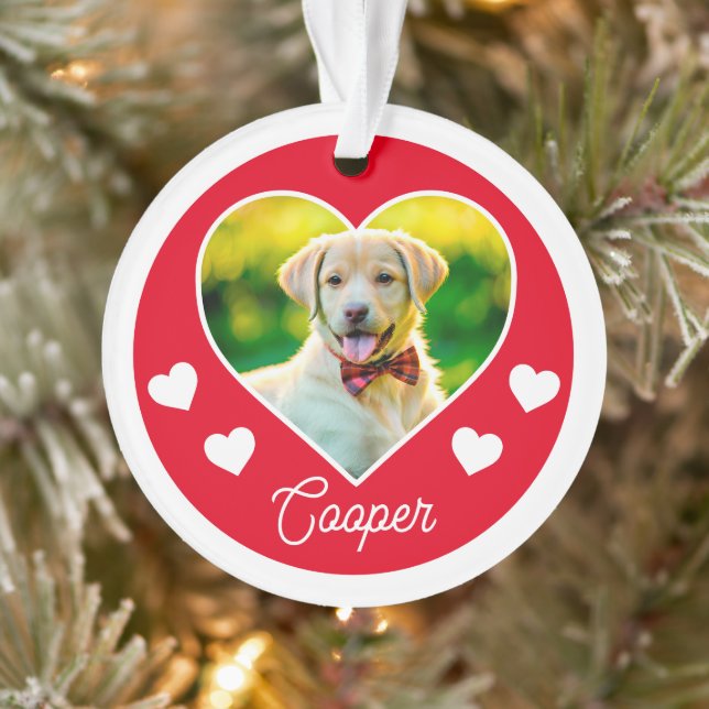 Chien Animaux de compagnie Photo Coeur de Noël per (Arbre)
