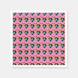 Chien arc-en-ciel, serviettes en papier