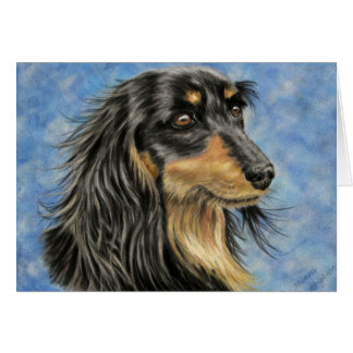 Chien Art - Long Haired Dachshund Art Marcus