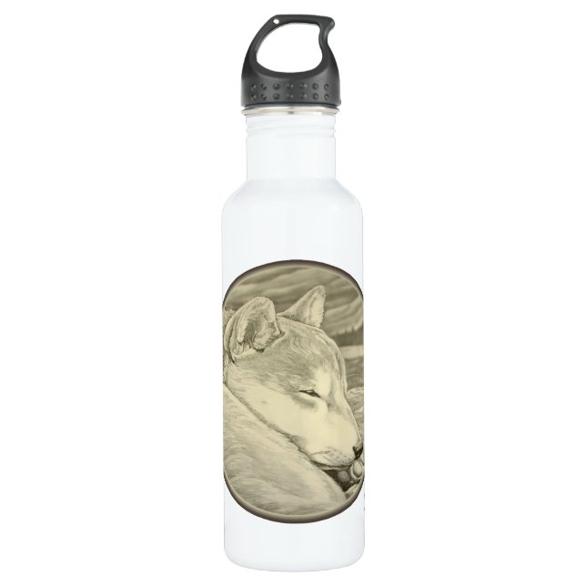 Chien Art Shiba Inu Chien Bouteille Sport (Devant)