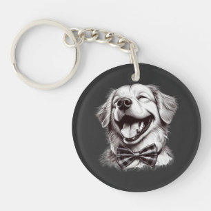 chien avec cravate arc rire