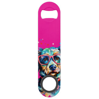 Chien avec des lunettes