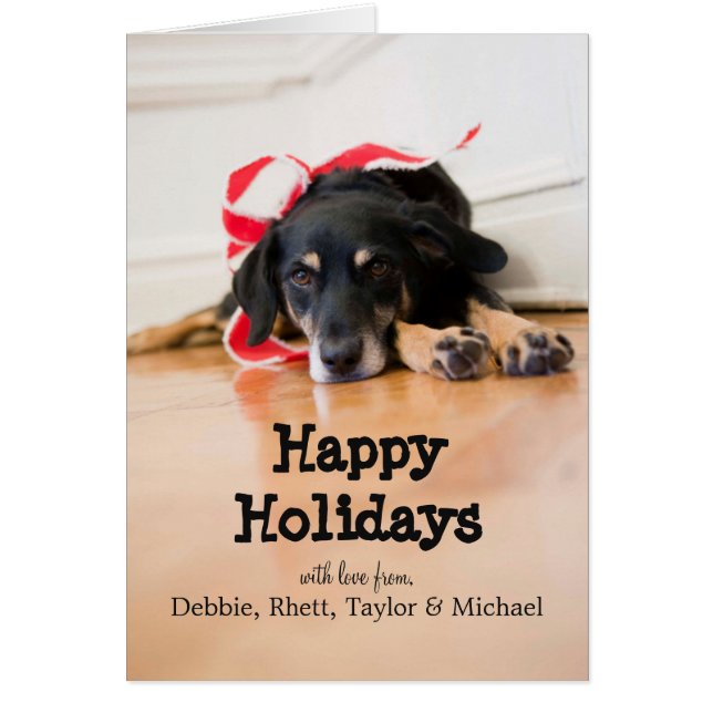 Chien avec rubans de Noël (Devant)