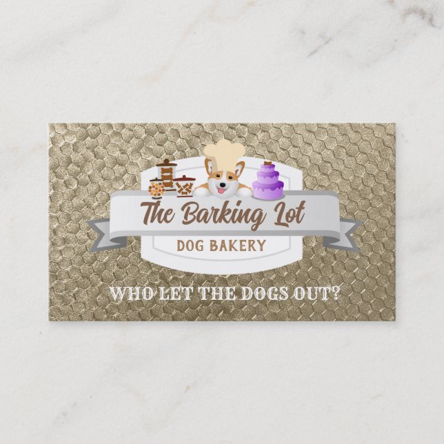 Chien Bakery Slogans Cartes de visite (Devant)