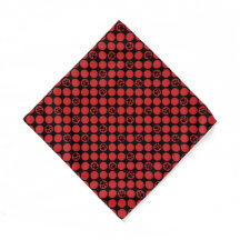 Chien Bandana - pois rouges avec pattes