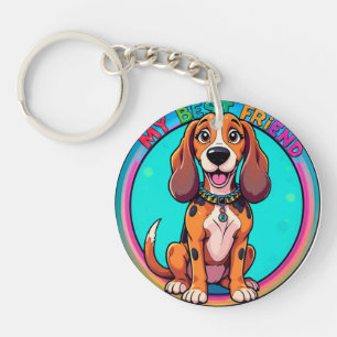Chien Basset de Dessin Animé Heureux Mon Meilleur