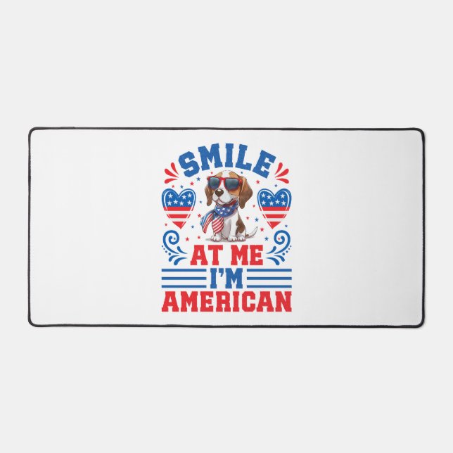 Chien Beagle patriotique pour 4 juillet (Recto)