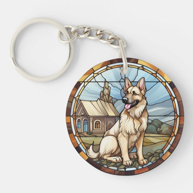 Chien berger allemand en verre doux (Devant)
