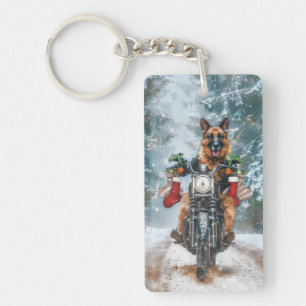 Chien berger allemand équitation moto Noël