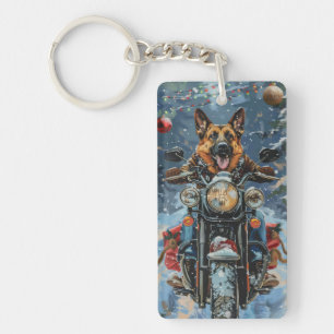 Chien berger allemand équitation moto Noël