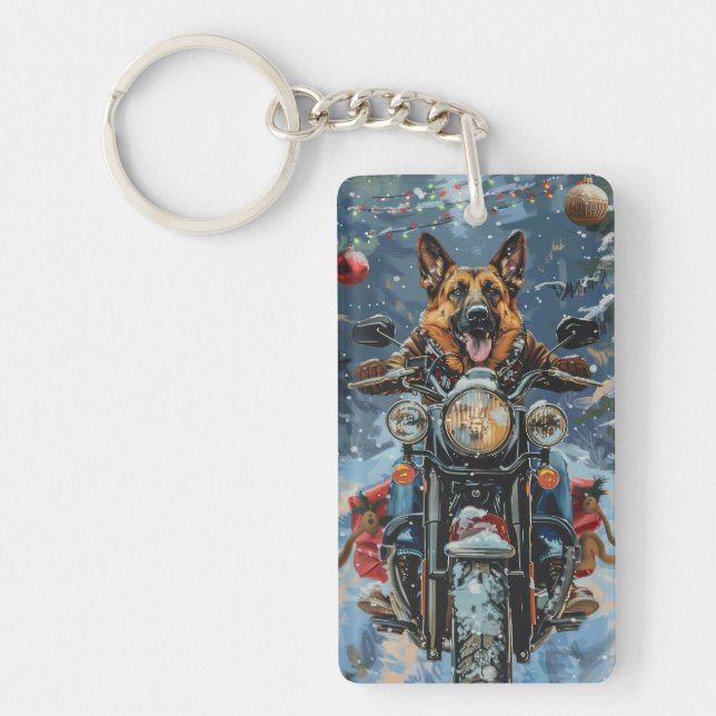 Chien berger allemand équitation moto Noël (Devant)