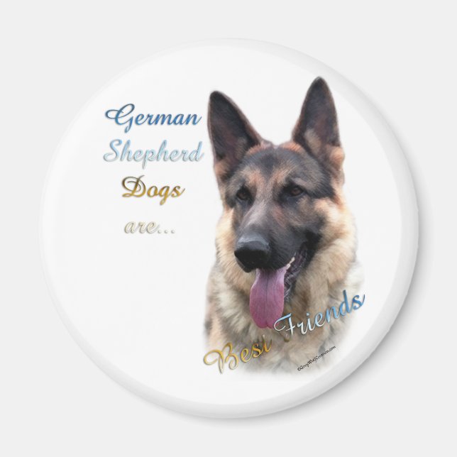 Chien berger allemand Meilleur Ami 2 - Magnet (Devant)