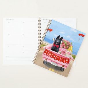 Chien berger allemand Saint Valentin Coeurs de cam