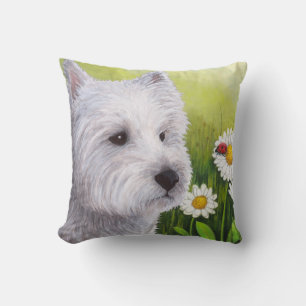 Chien blanc 83 Coque Coussin