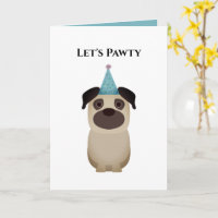 Chien Bonne carte d'anniversaire, Pawty Carlin