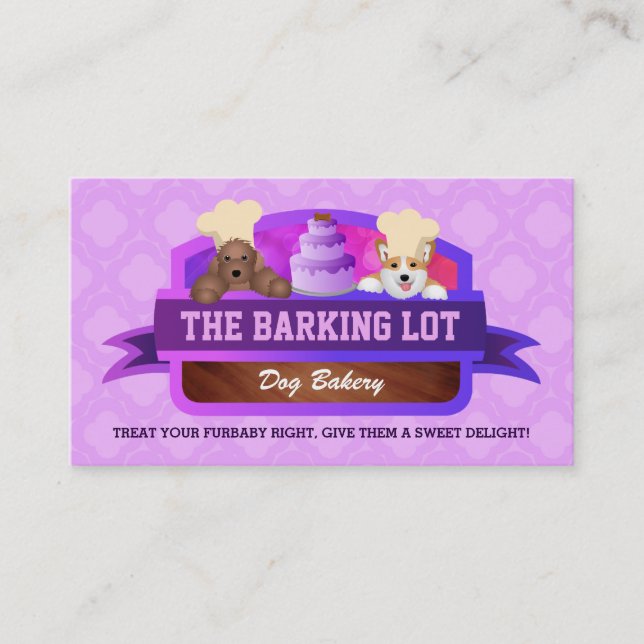 Chien boulangerie Chien gâteaux cartes de visite (Devant)