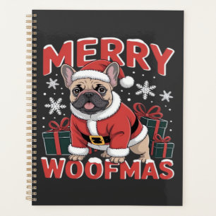 Chien Bouledogue Français Chapeau de Père Noël Joy