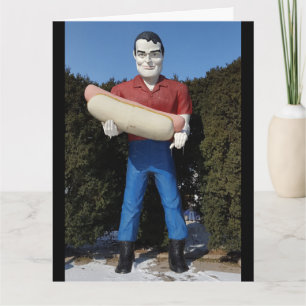 CHIEN CHAUD HOMME drôle CARTE DE SALUT D'ANNIVERSA