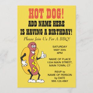 Chien Chaud Quelqu'Un A Une Invitation Au BBBQ Pou