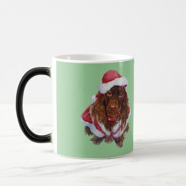 Chien chienne espagne mignon chien de Noël mug (Gauche)
