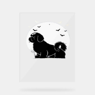 Chien Chih Tzu - Silhouette de lune d'Halloween Cl