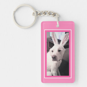 Chien Chiot Blanc Mignonne Avec Lapin De Pâques Or