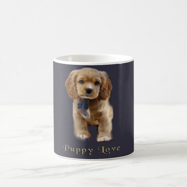 Chien chiot Café Mug (Centre)