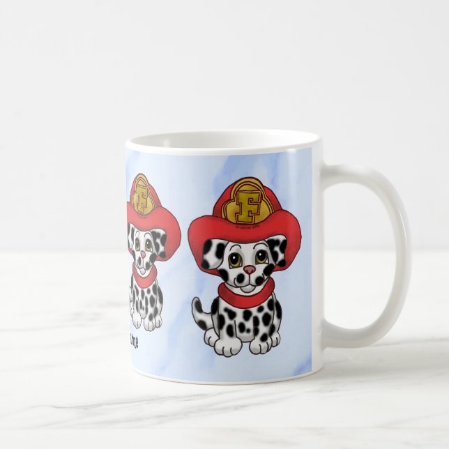 Chien chiot Pompier mugs (Droite)