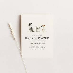 Chien Chiot Thème Baby shower Invitation