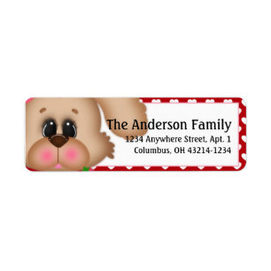 Chien chiot Valentine's Day Étiquettes de adresse 