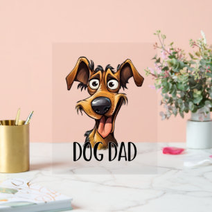 Chien cool Papa mot art
