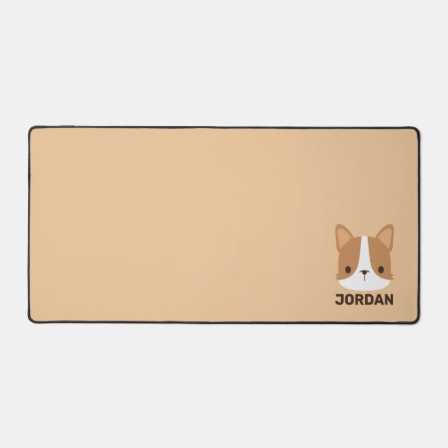 Chien Corgi mignon avec nom personnalisé (Recto)