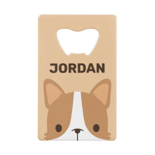 Chien Corgi mignon avec nom personnalisé