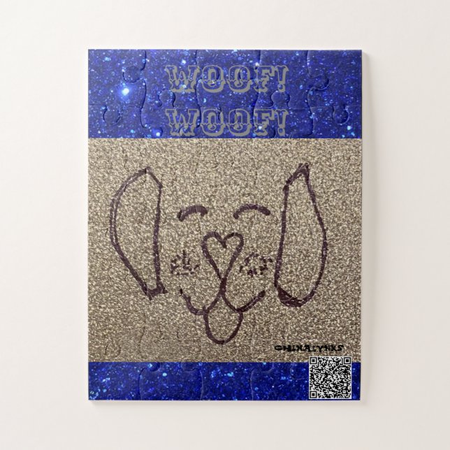 CHIEN COUPÉ FACE PUZZLE (Vertical)