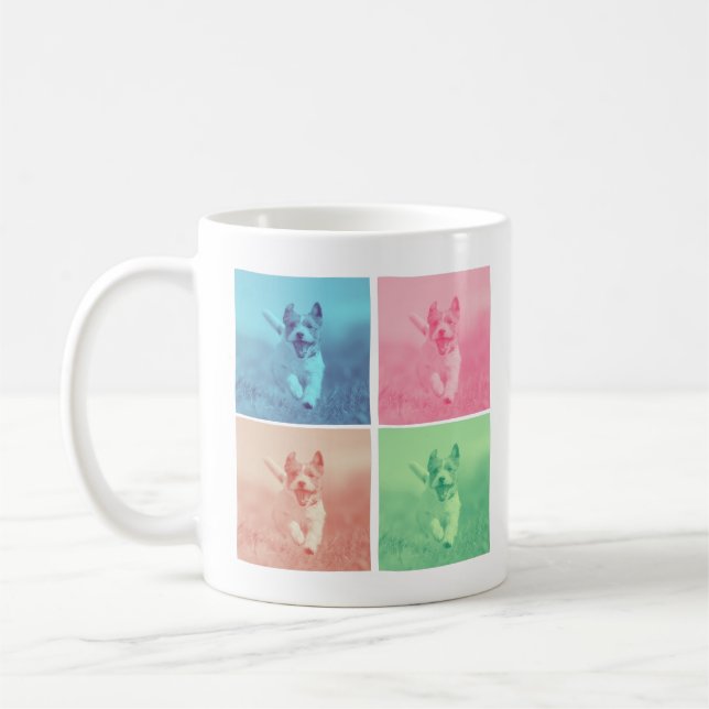 chien court - 4 couleurs différentes tasse de café (Gauche)