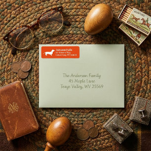 Chien Dachshund Wiener Étiquette d'adresse de re