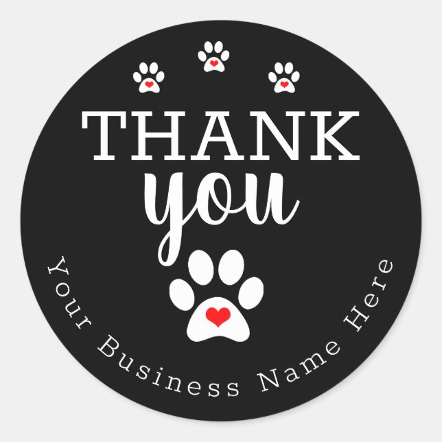Chien d'affaires, Chien Empreinte de patte Sticker (Devant)