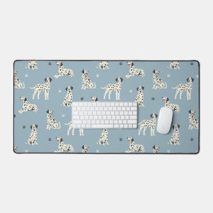 Chien dalmate bleu motif mignon bureau mat