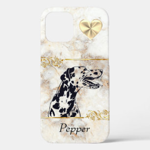 Chien dalmate en marbre/or - Coque 12