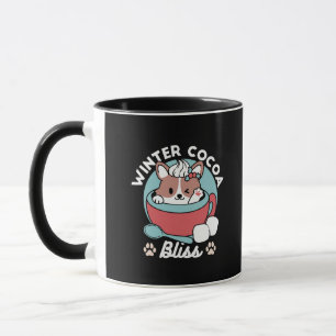 Chien dans la Mug Festive pour Vibes de vacances -