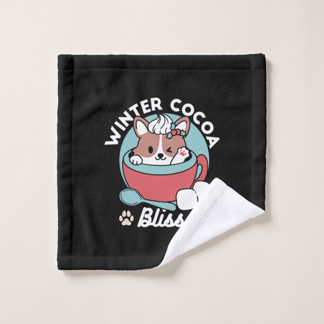 Chien dans la Mug Festive pour Vibes de vacances - (Gant de toilette)