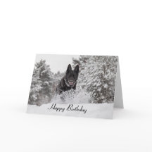Chien de berger d'Allemand de carte d'anniversaire