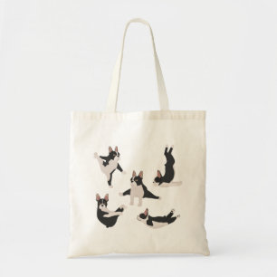 Chien de Boston faisant du yoga Sac fourre-tout