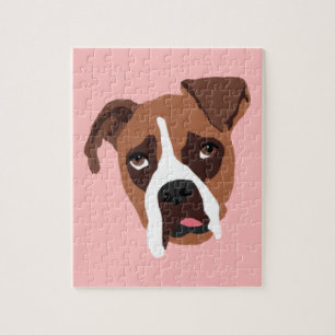 Chien de boxeur 8" x 10" puzzle avec la